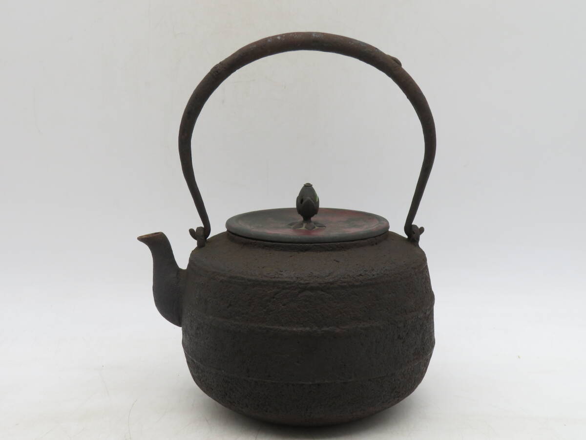  K6315 御釜師 鉄瓶 鉄器 鉄壺 急須 湯沸かし 金属工芸 時代物 古美術 茶道具 鉄器 茶注 茶器 SE04_画像3