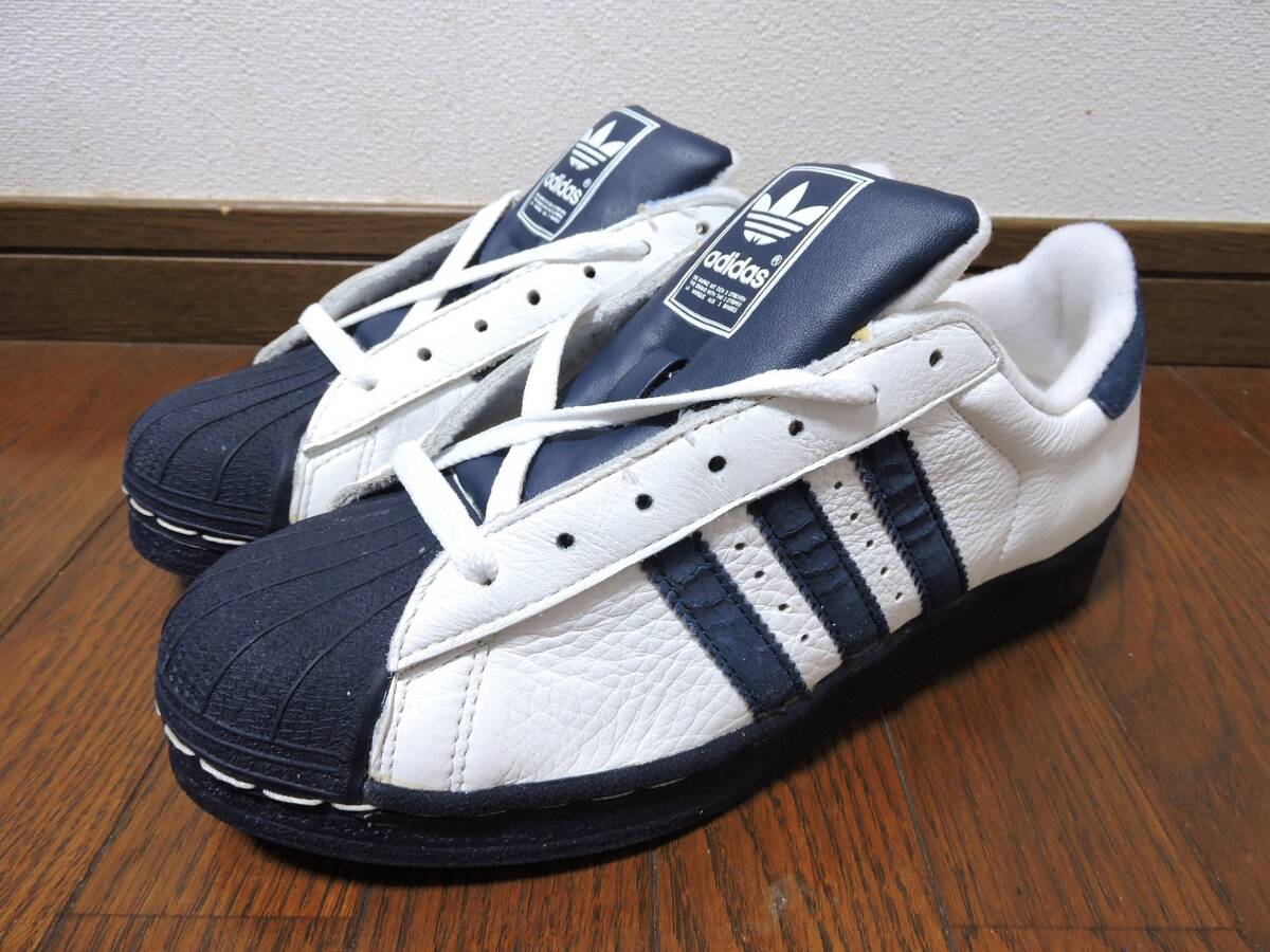 デッドストック 95年製 adidas アディダス スーパースター SUPER STAR ツートン 25.5cm ビンテージ_画像1