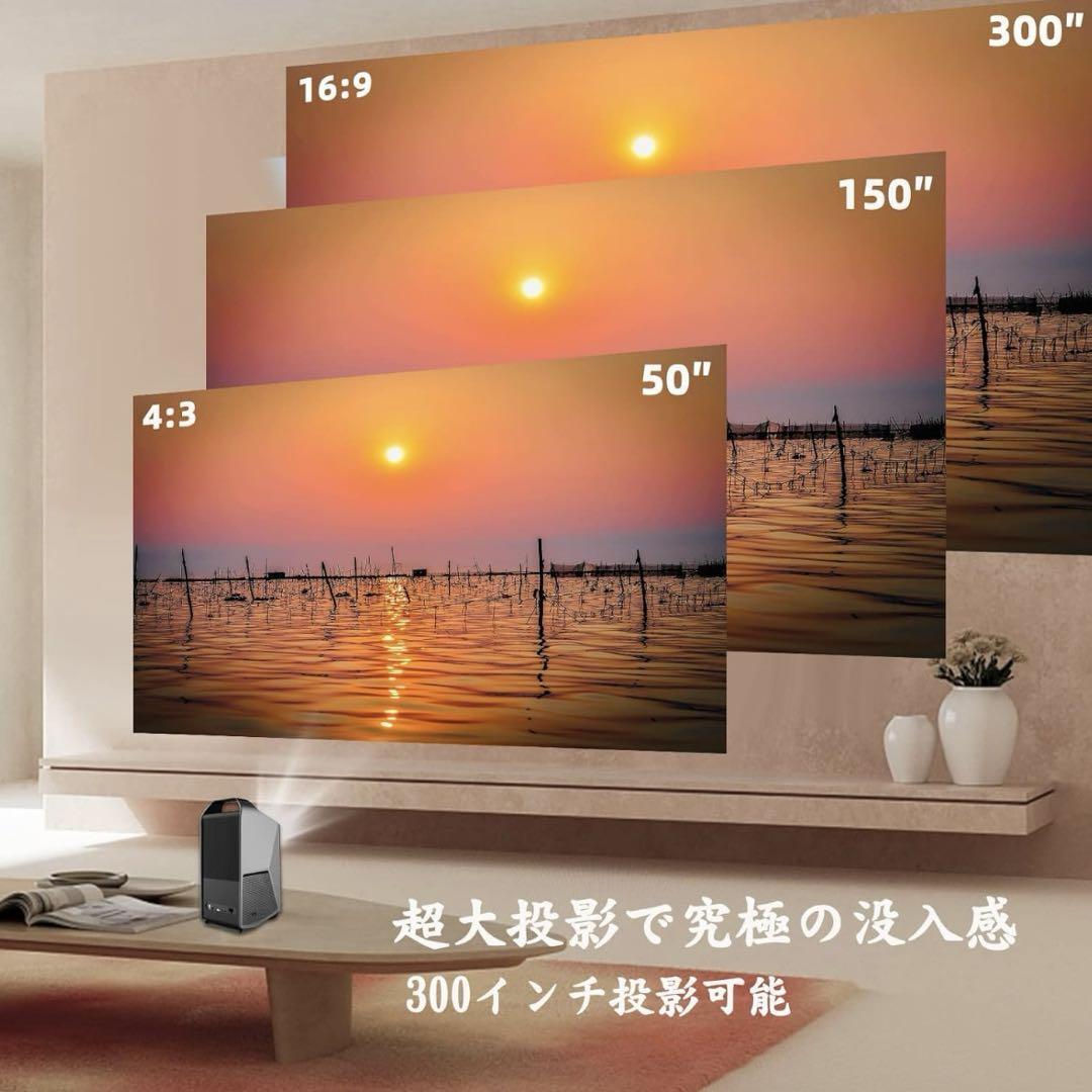 液晶　プロジェクター　ホームシアター　高輝度LED フルHD 4K対応　大画面