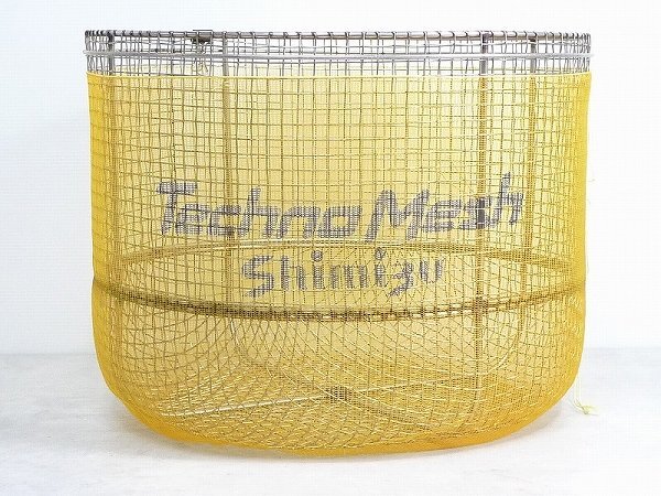 60ME3▲【19】未使用品Shimizu/シミズTechno Mesh/テクノメッシュ約38cm オレンジ色タモ網用替網・あゆアユ釣り_下記の画像・説明も必ずご覧下さい。