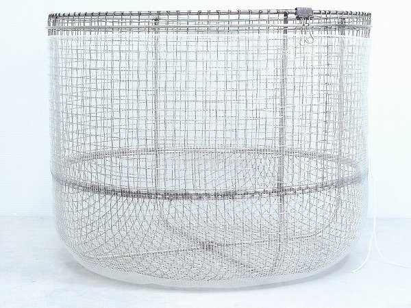 60ME23^[19] unused goods Shimizu/ some stains zTechno Mesh/ Techno mesh approximately 39cm? white color scoop net for change net * change net fishing 