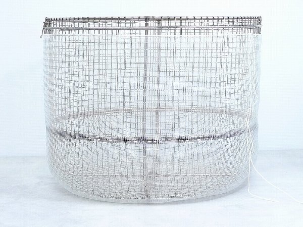 60ME22^[8] unused goods Shimizu/ some stains zTechno Mesh/ Techno mesh approximately 39cm? white color scoop net for change net * change net fishing 