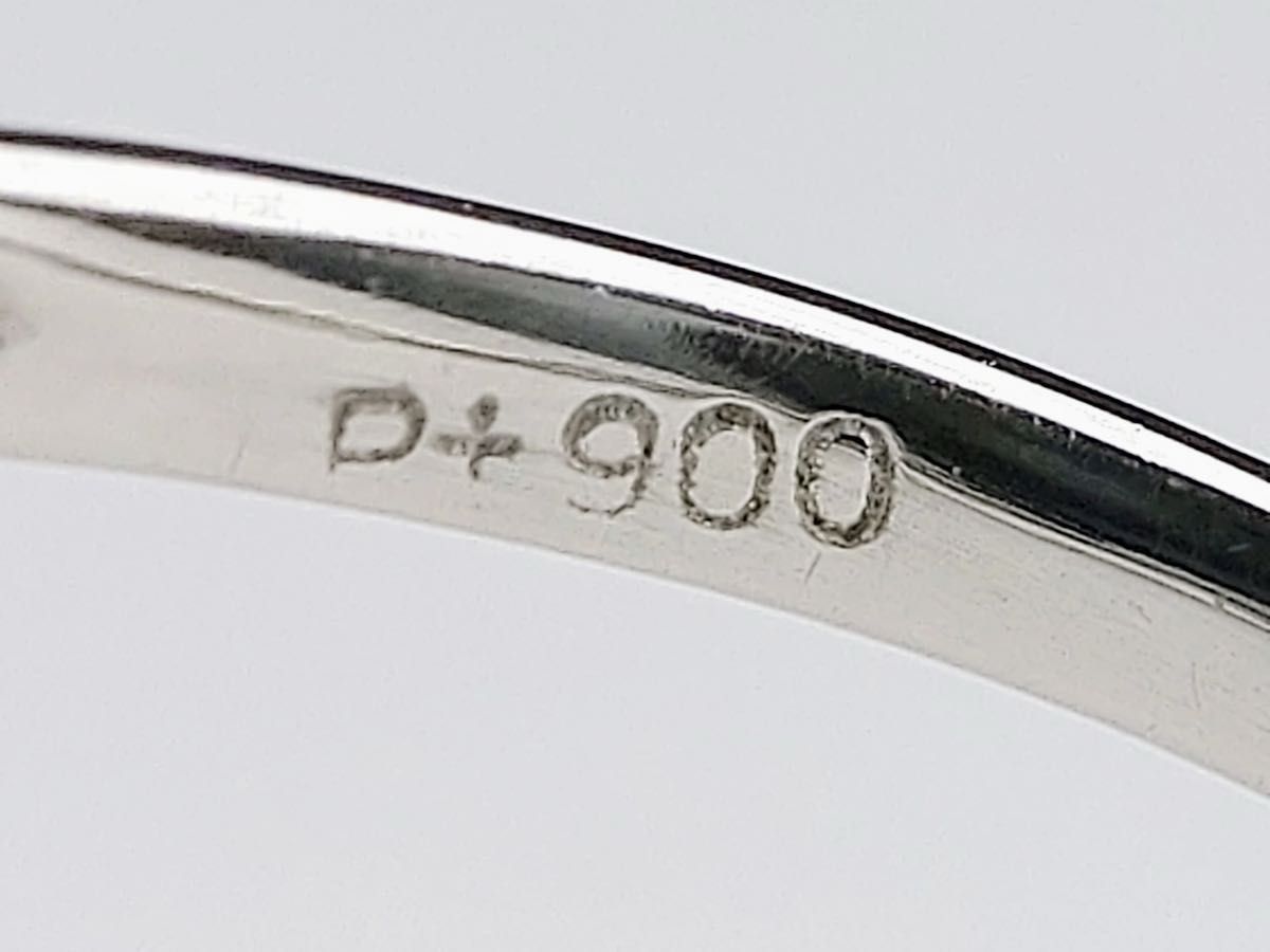 PT900　サファイア　ダイヤモンド　リング　約14号