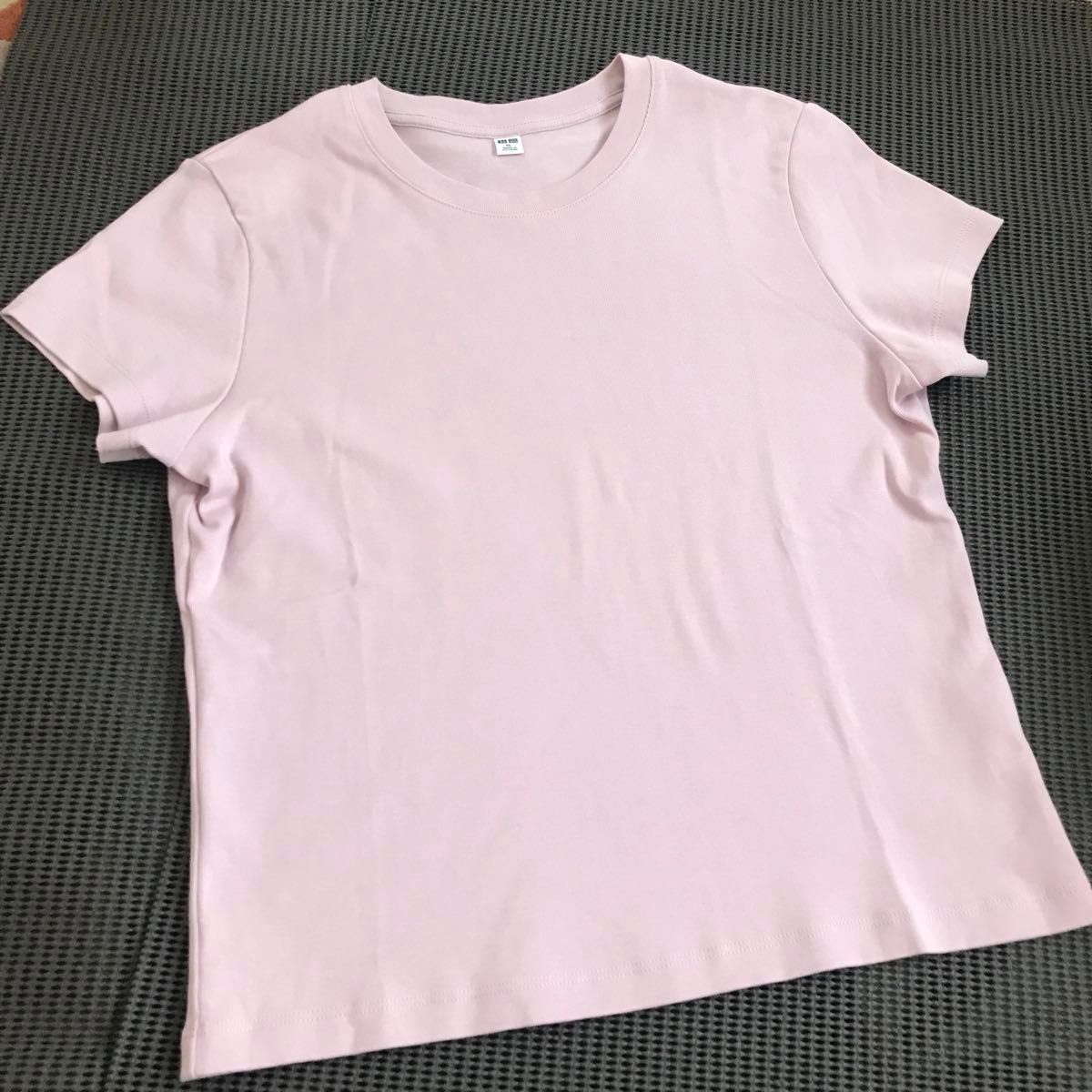 UNIQLO ユニクロ カットソー  Tシャツ ミニT ピンク  半袖 クルーネック XL 無地  ※クーポン使用で¥590