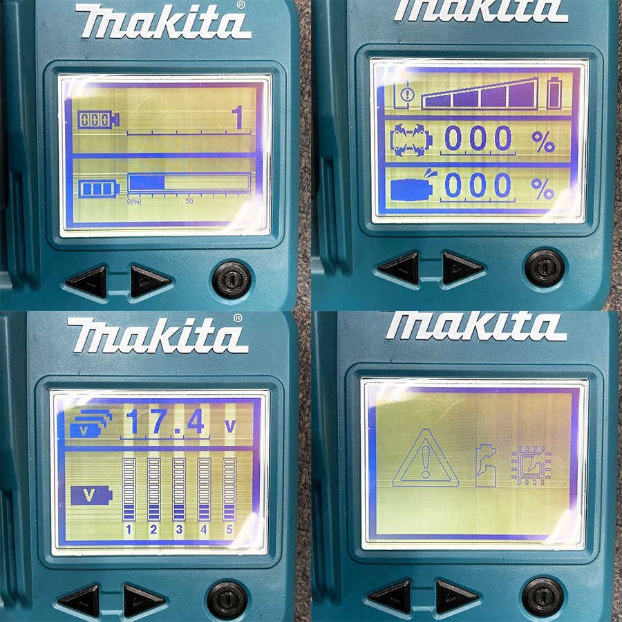 makita マキタ 18V 100mm 充電式ディスクグラインダ GA408DRGX バッテリ2個 充電器 ケース 取説付き 2022年製 [M11692]_画像7
