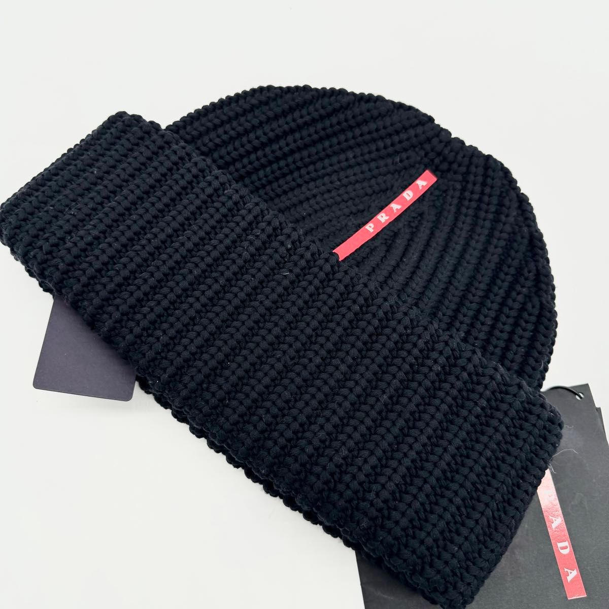 現行品/タグ付き・未使用級美品】PRADA プラダ ビーニー ニット 現行品/タグ付き・未使用級美品】PRADA プラダ ビーニー ニット