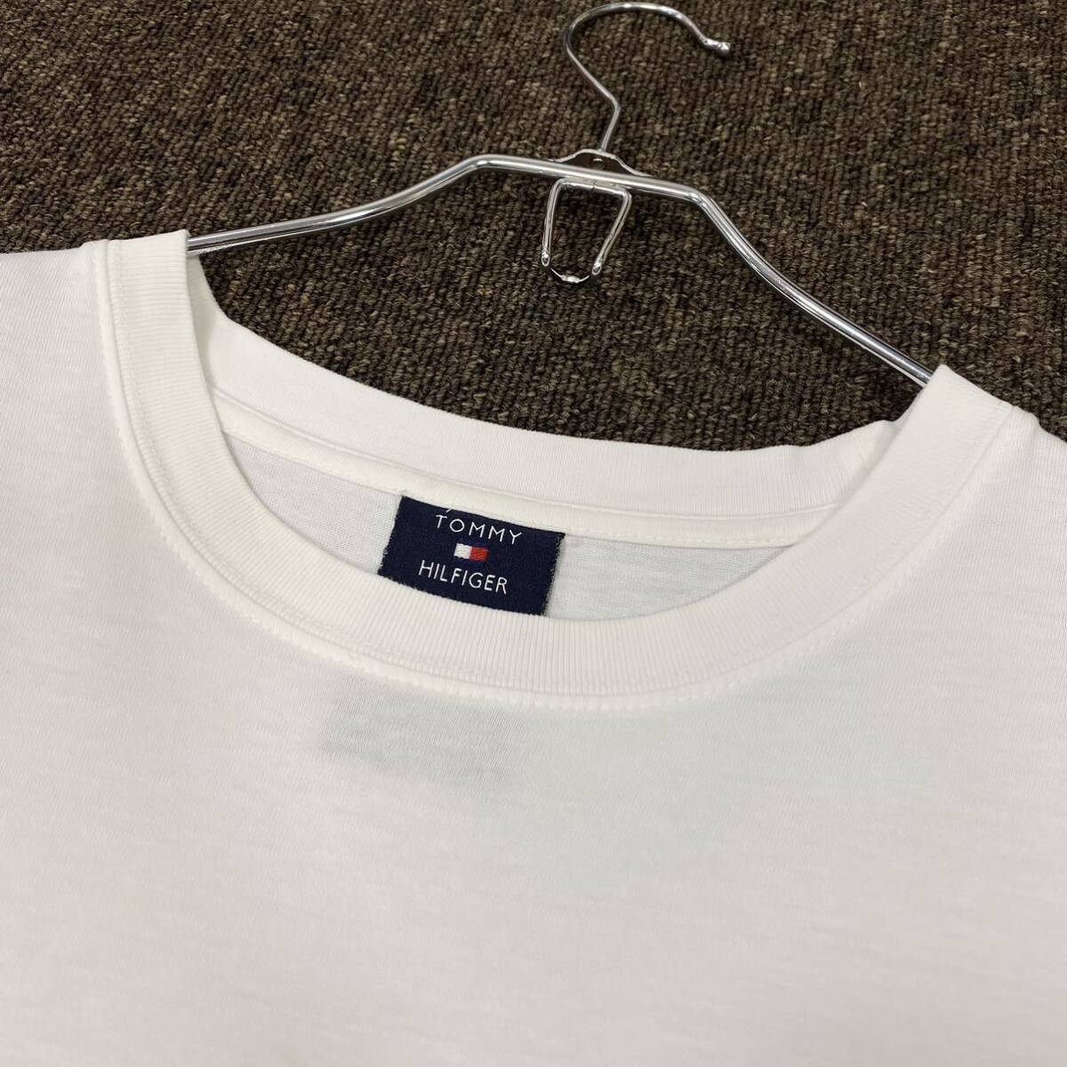 TOMMY HILFIGER(トミーヒルフィガー)半袖Tシャツ プリントT メンズL ホワイト_画像4