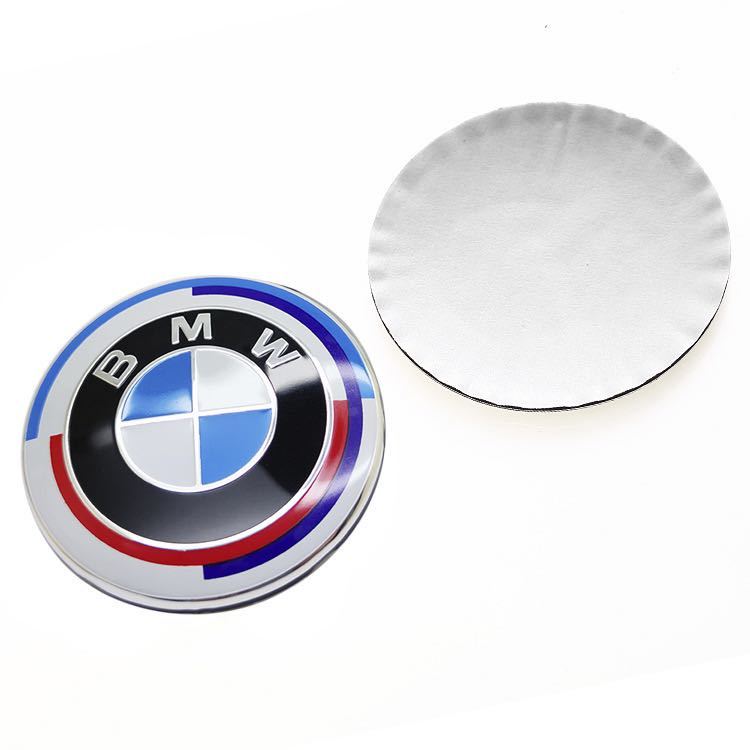 BMW 50周年 ステッカー 65mm ホイールセンターキャップシール Anniversary Emblem Mクラシックエンブレム ロゴ 4枚