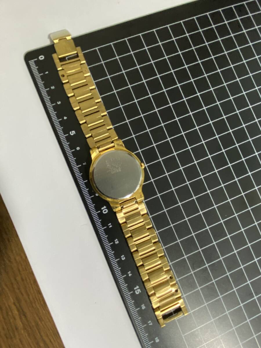 セイコー腕時計　中古稼働品　ゴールド系文字盤メタルベルト　3針　送料無料_画像5