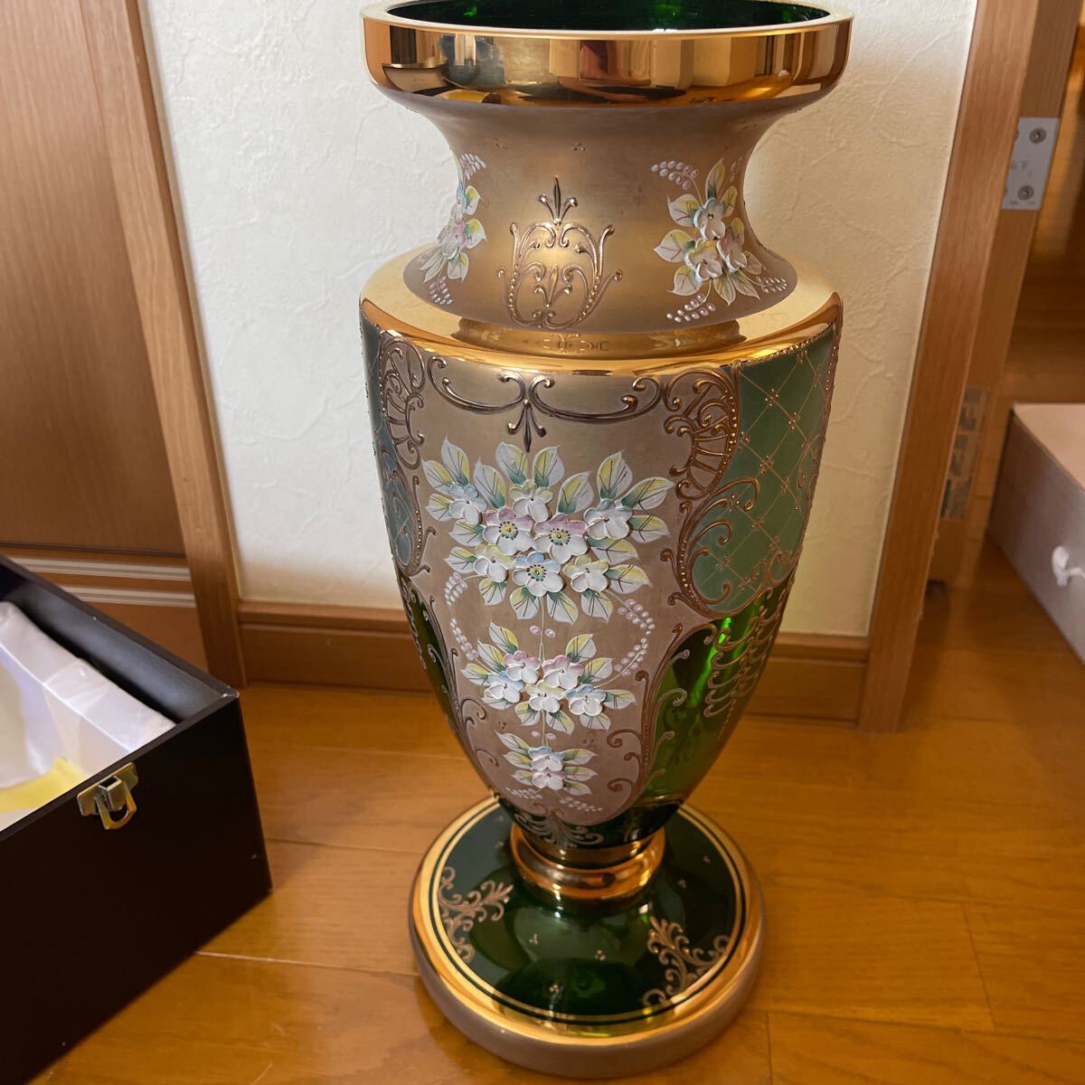 bohemi Anne стакан ваза bohemia glass б/у товар высота примерно 40cm коробка . наклейка есть 