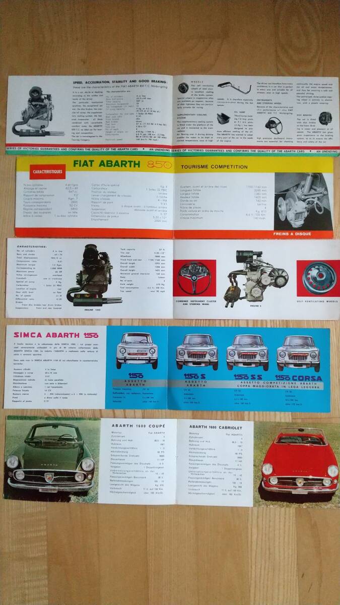 1960 period Italy car ABARTH pamphlet together present condition delivery 