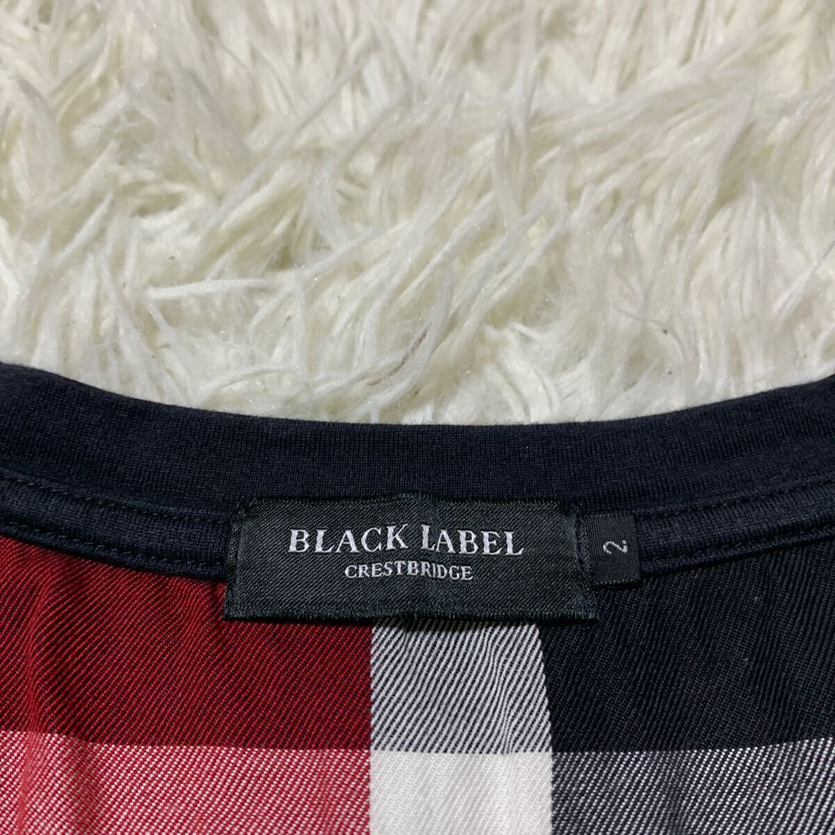 1円　BLACK LABEL CRESTBRIDGE ブラックレーベルクレストブリッジ　Tシャツ 半袖　ブラック　Mサイズ　_画像4