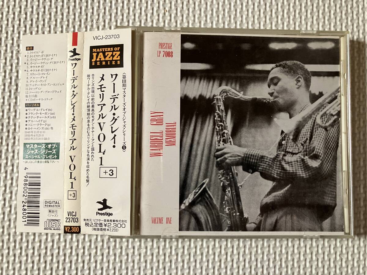 CD☆JAZZ☆ワーデル・グレイ☆WARDELL GRAY☆MEMORIAL VOL.1 ワーデル・グレイ・メモリアル_画像1