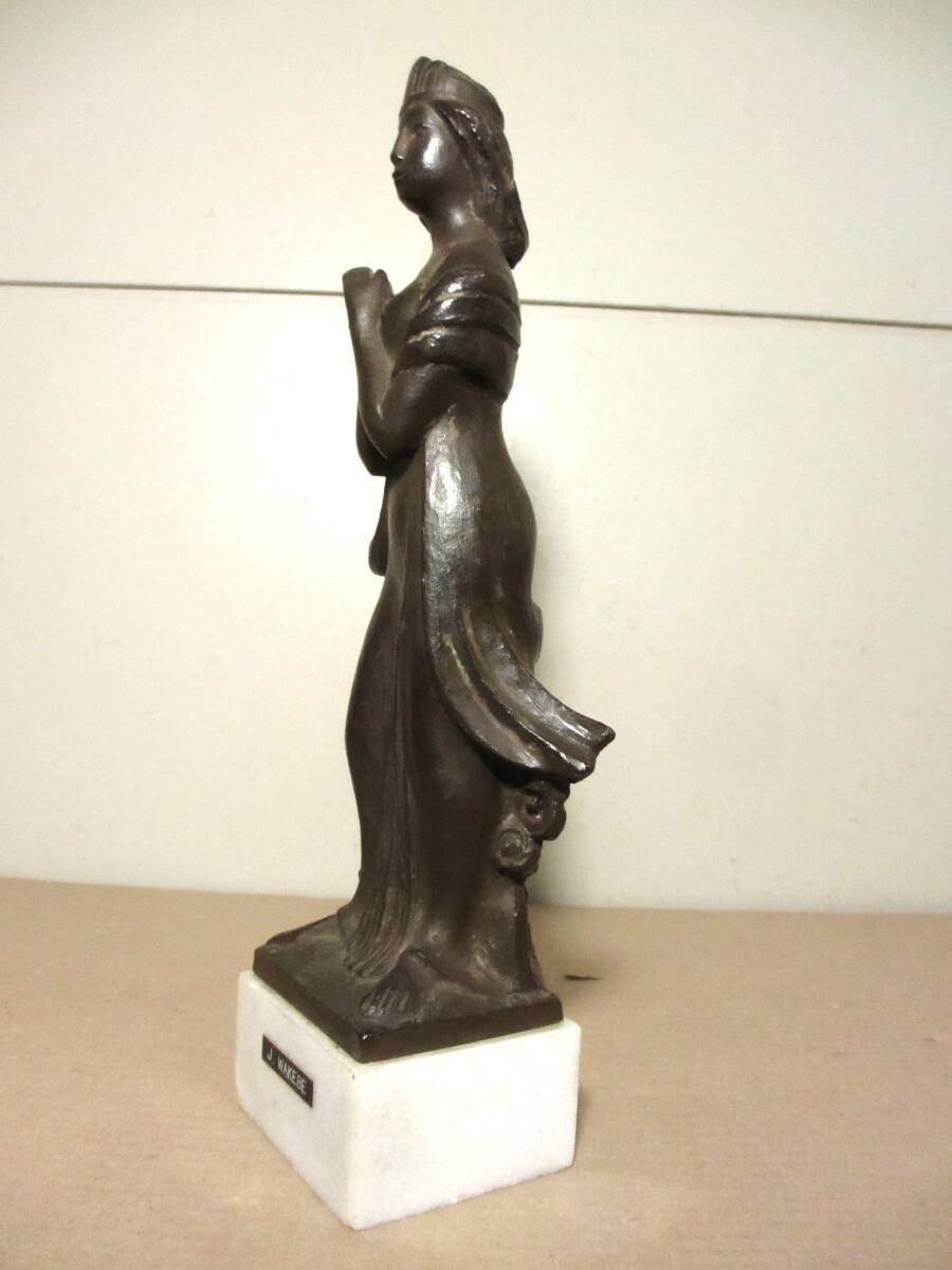 分部順治　ブロンズ　女性像　全高 約31cm_画像2