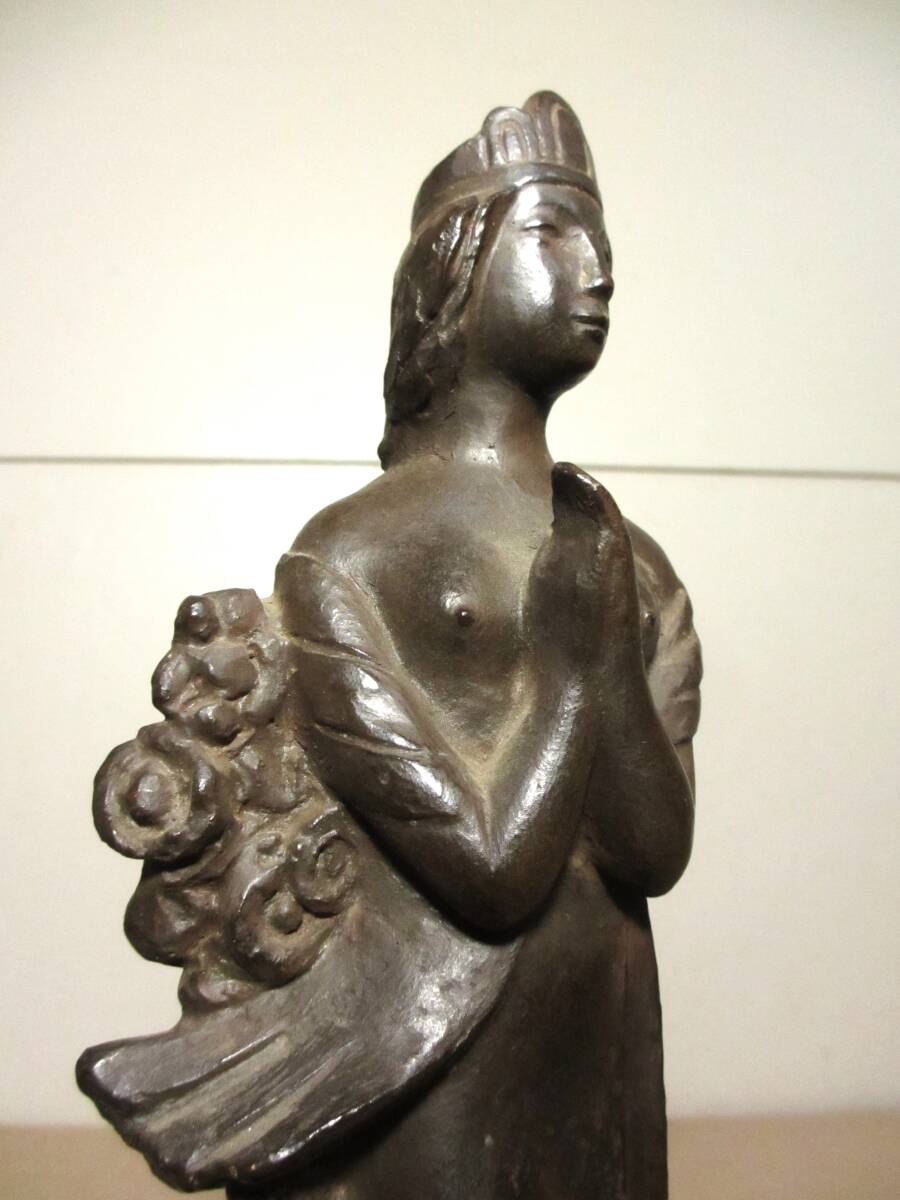 分部順治　ブロンズ　女性像　全高 約31cm_画像7