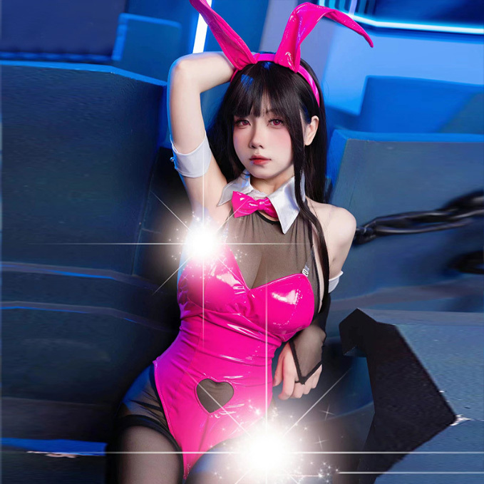 nM004 costume play clothes .. bunny girl Halloween Event change equipment party costume [ bunny girl gorgeous 5 point set ] Night wear 