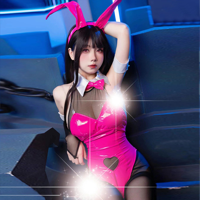 nM004 costume play clothes .. bunny girl Halloween Event change equipment party costume [ bunny girl gorgeous 5 point set ] Night wear 