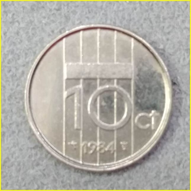 【オランダ 10セント 硬貨/1984年】 10 CENT/10Ct/旧硬貨/コイン/古銭/NEDERLANDEN_画像1