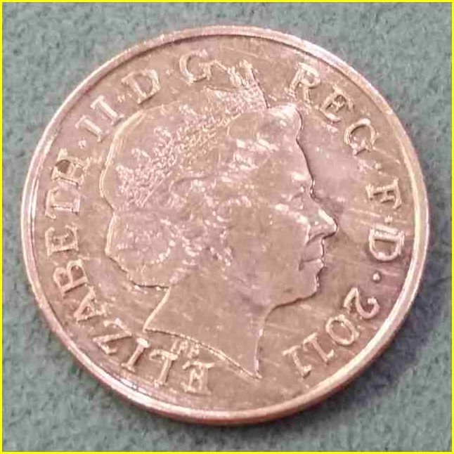 【イギリス 1ペニー 硬貨/2011年】 ONE PENNY/銅貨/エリザベス2世/コイン_画像4