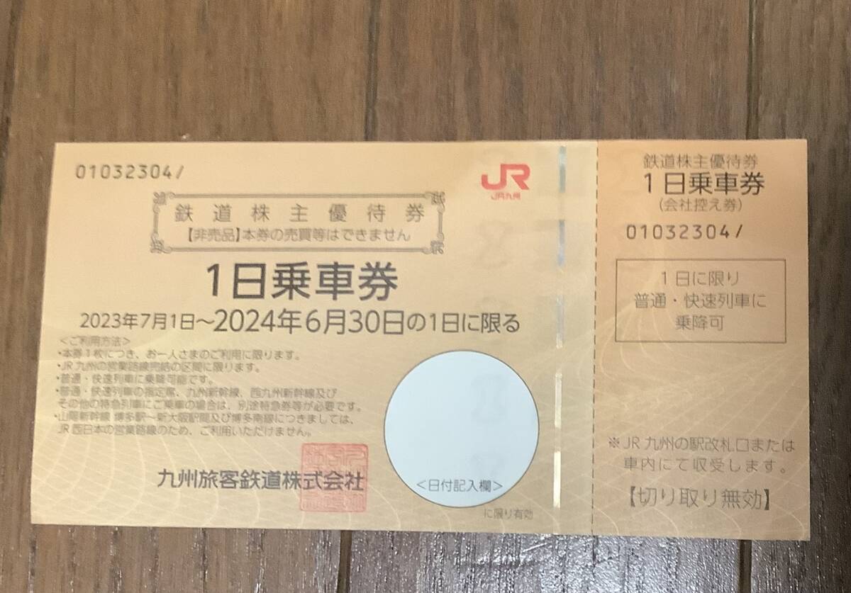 JR Kyushu stockholder complimentary ticket * railroad complimentary ticket 1 sheets 