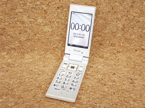 【中古】ワイモバイル CRESTIA 402KC ホワイト×ゴールド ガラケー 携帯電話 ケータイ 京セラ 一括購入(NGA227-14)_画像1