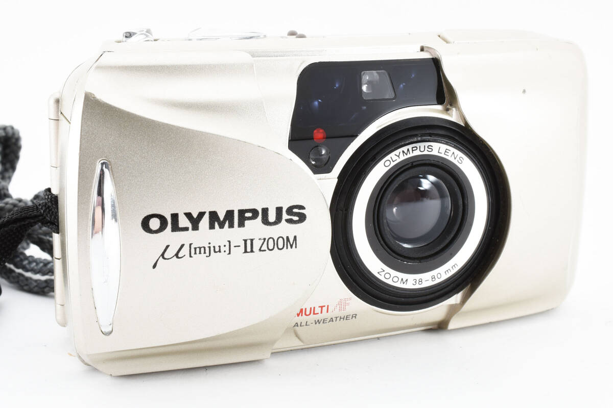 * optics beautiful goods * OLYMPUS Olympus μ mju Mu 2 II ZOOM zoom film camera #2399
