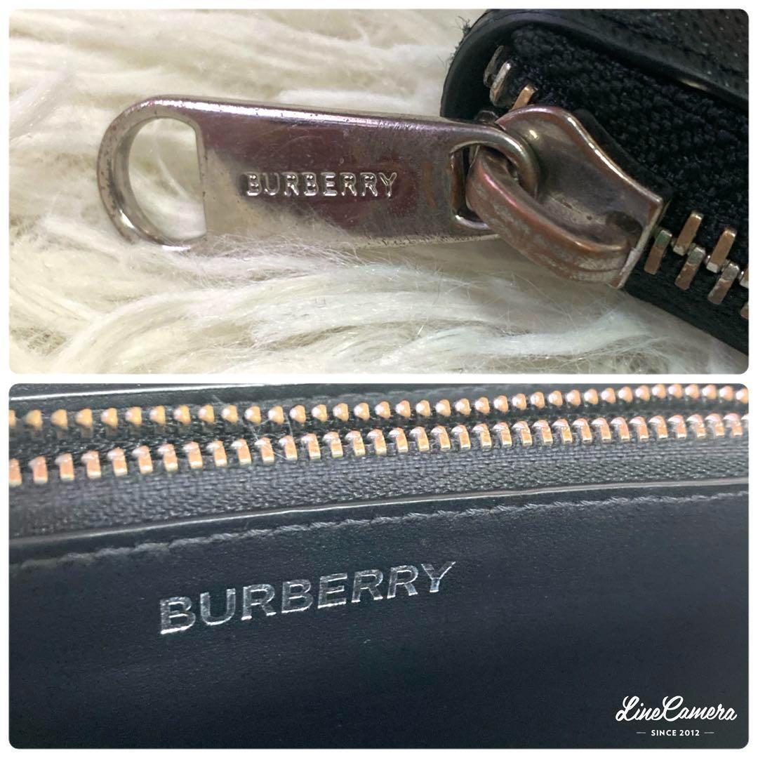 未使用級/近年モデル●BURBERRY バーバリー メンズ ビジネス 長財布 ラウンドファスナー ジッピー ロンドンノバチェック 黒 ブラック_画像10