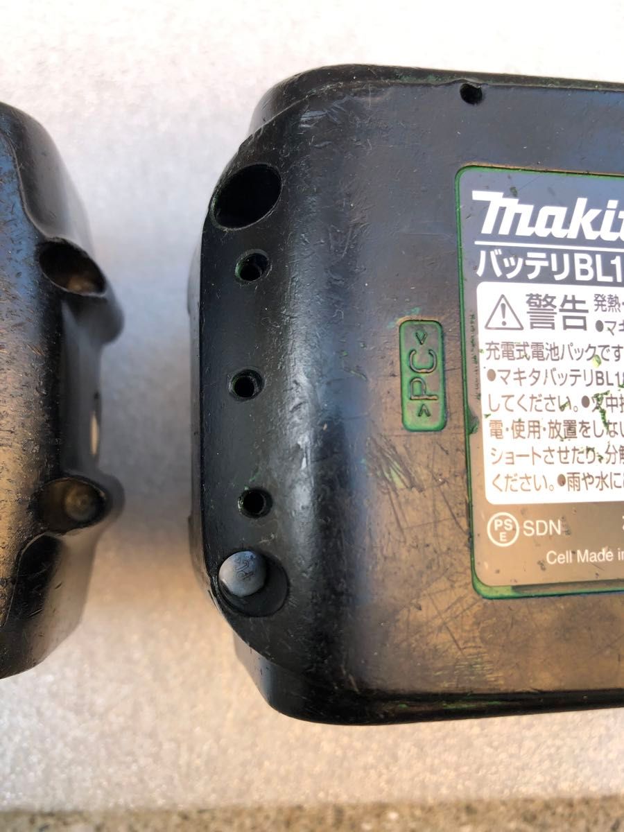 マキタ18V-6AH リチウムイオンバッテリ－、中古品です。BL1860B－6.0Ah x 2個 セット