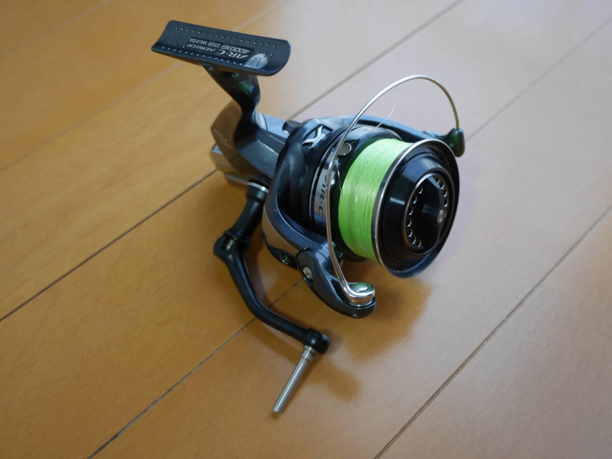 シマノ SHIMANO 13 AR-C エアロ CI4+ 4000XG 中古美品 ボールベアリングカスタム ハンドルエンド無しの画像6