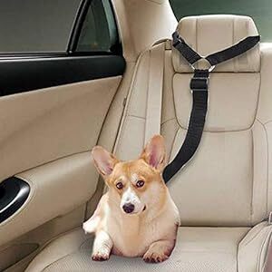 THAINペット 犬猫 シートベルト ドライブ 車専用リード 安全ベルト 飛びつく防止 ヘッドレストに装着 取り付け簡単 調整可能_画像5