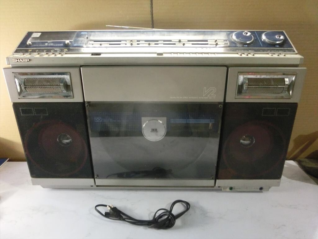 T[3.-41][160 size ]SHARP sharp /VZ-V2 both sides musical performance record radio-cassette / Junk /* scratch * rust * dirt * damage have 