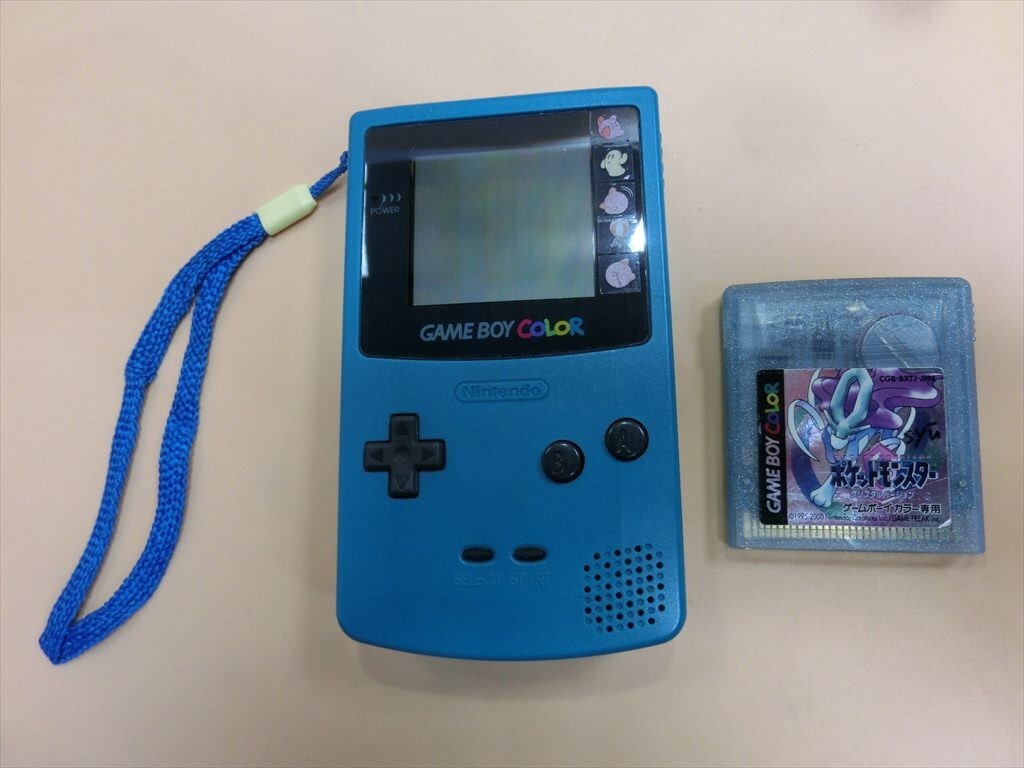 T[re4-04][60 размер ]^ Game Boy цвет корпус & Pocket Monster crystal VERSION / электризация возможно / б/у товар /* царапина * загрязнения иметь 