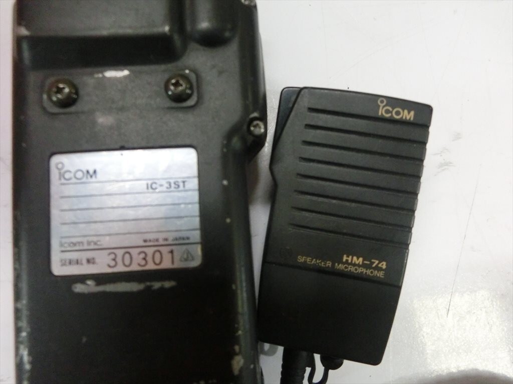 T[3.-89][60 size ]^ICOM Icom /430Mhz transceiver IC-3ST/ Mike attaching / junk treatment /* scratch * dirt * bend have 