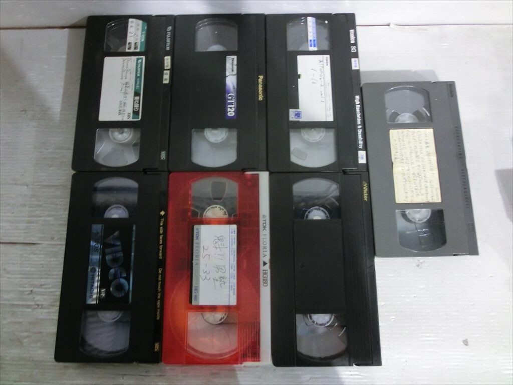 T【H4-74】【60サイズ】▲VHS ビデオテープ 録画用 7本セット/コニカ 富士フイルム パナソニック 他/※経年品_画像3