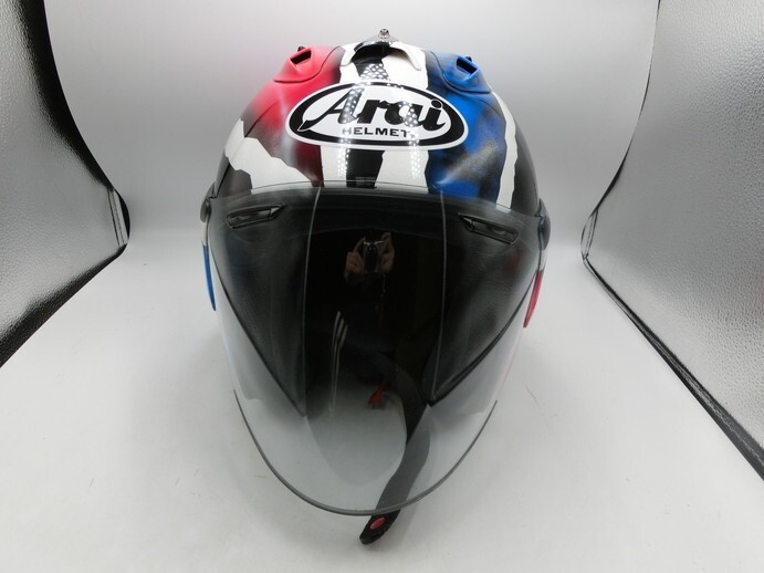 T【リ4-94】【100サイズ】Arai アライ/SZ-Ram4 オリジナルペイント ジェットヘルメット/Mサイズ 57～58cm/※擦れ傷有り_画像1