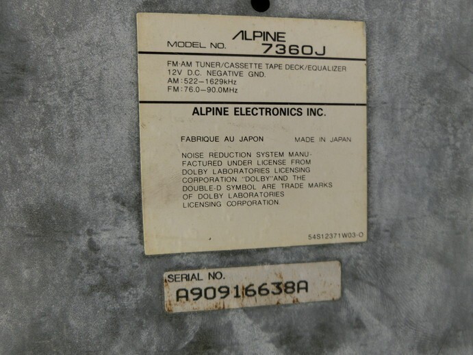 T[.4-81][80 size ]^*ALPINE Alpine equalizer tuner cassette deck 7360J/ operation not yet verification /* scratch dirt have 