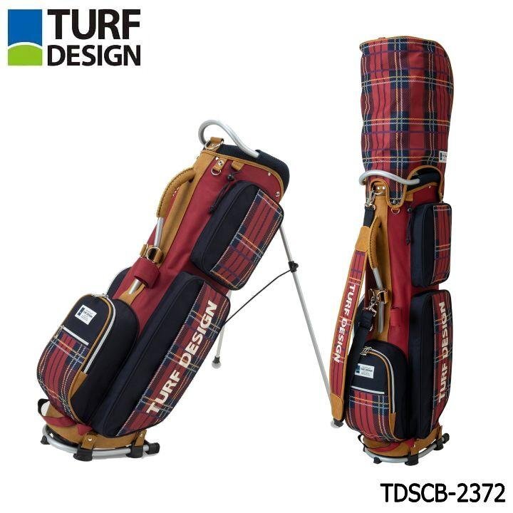 最新情報 新品★ターフデザイン★TURF DESIGN★TDSCB-2372 スタンド キャディバッグ★2023★9.5型 2.8kg★【CKRD】チェックレッド その他