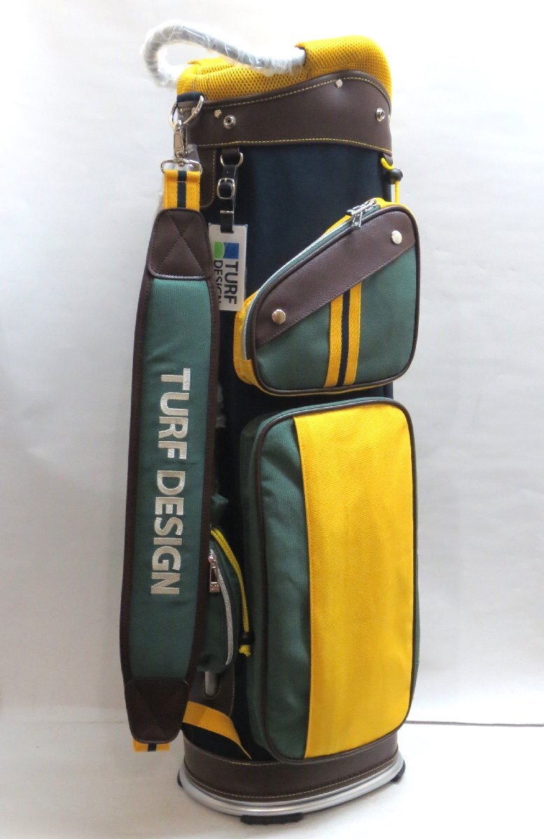 【楽天ランキング1位】 新品★ターフデザイン★TURF DESIGN★TDCB-2277 カート キャディバッグ★9.5型 3.1kg★帆布★【NVB/BGN】ネイビー/グリーン その他