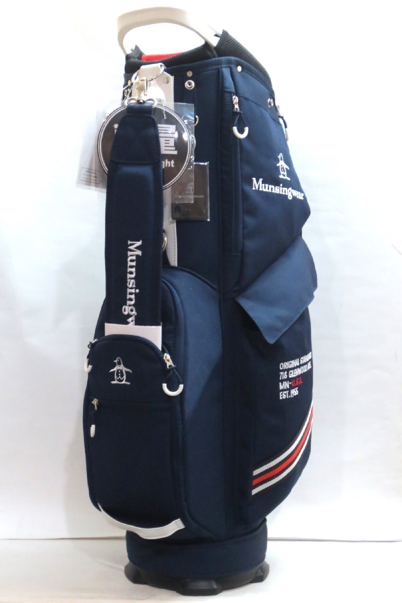 【2024年】お歳暮ギフト ディープデザイン 新品★マンシング★Munsingwear★MQBXJJ02 カート 2.9kg★軽量★【NV00】ネイビー キャディバッグ★2024★9型 マンシング