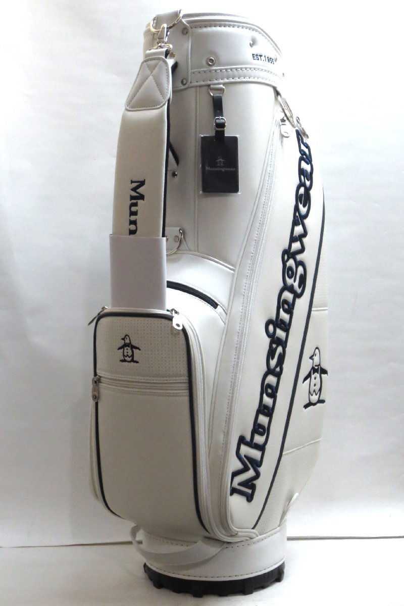 お歳暮ならオンライン 新品★マンシング★Munsingwear★MQBXJJ01 カート キャディバッグ★2024★9型 3.6kg★【WH00】ホワイト マンシング