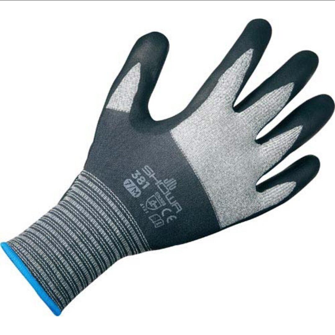 50. set XL size show wa nitrile rubber unlined in the back gloves NO381 micro grip 50. summarize 