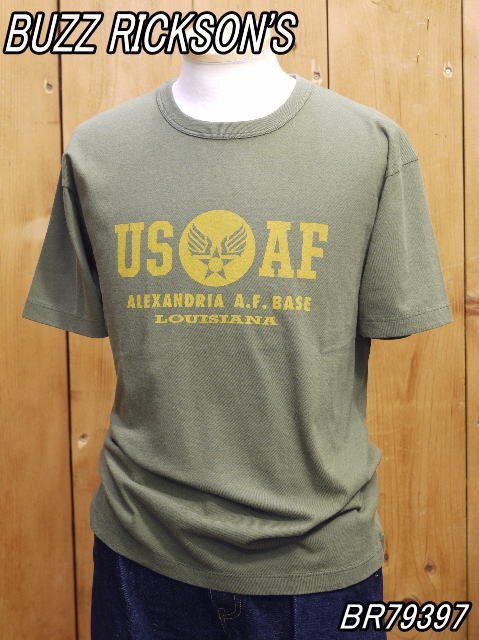新品 バズリクソンズ U.S.AIR FORCE Tシャツ オリーブ M BR79397 buzzrickson's_画像1
