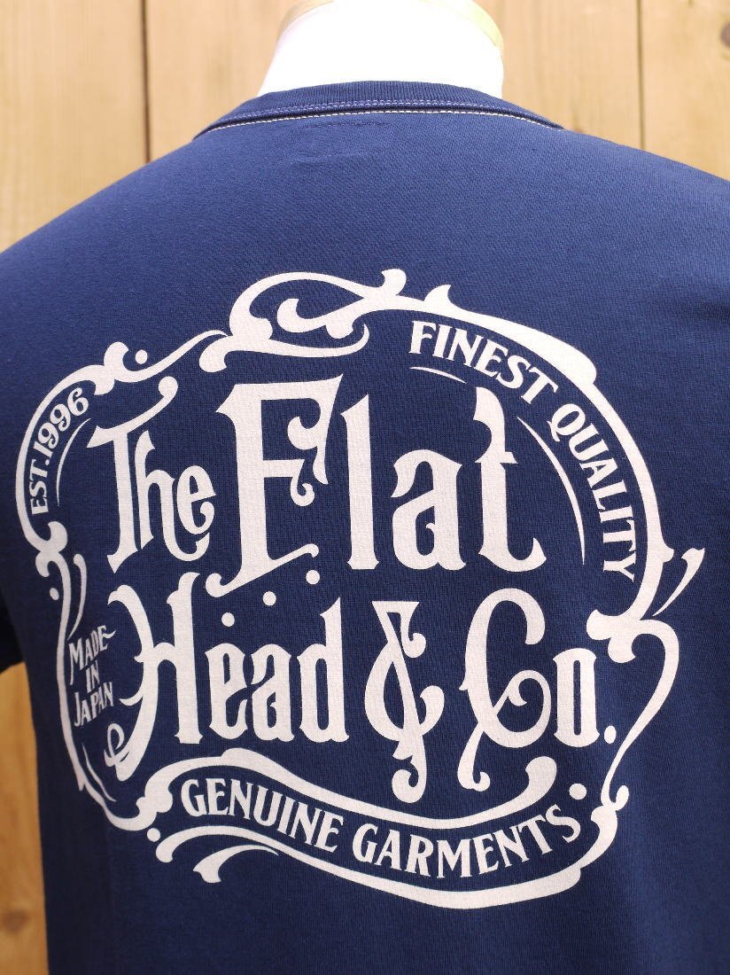 新品 フラットヘッド THE FLAT HEAD & CO 丸胴半袖Tシャツ 40 ネイビー FN-THC-044_画像4