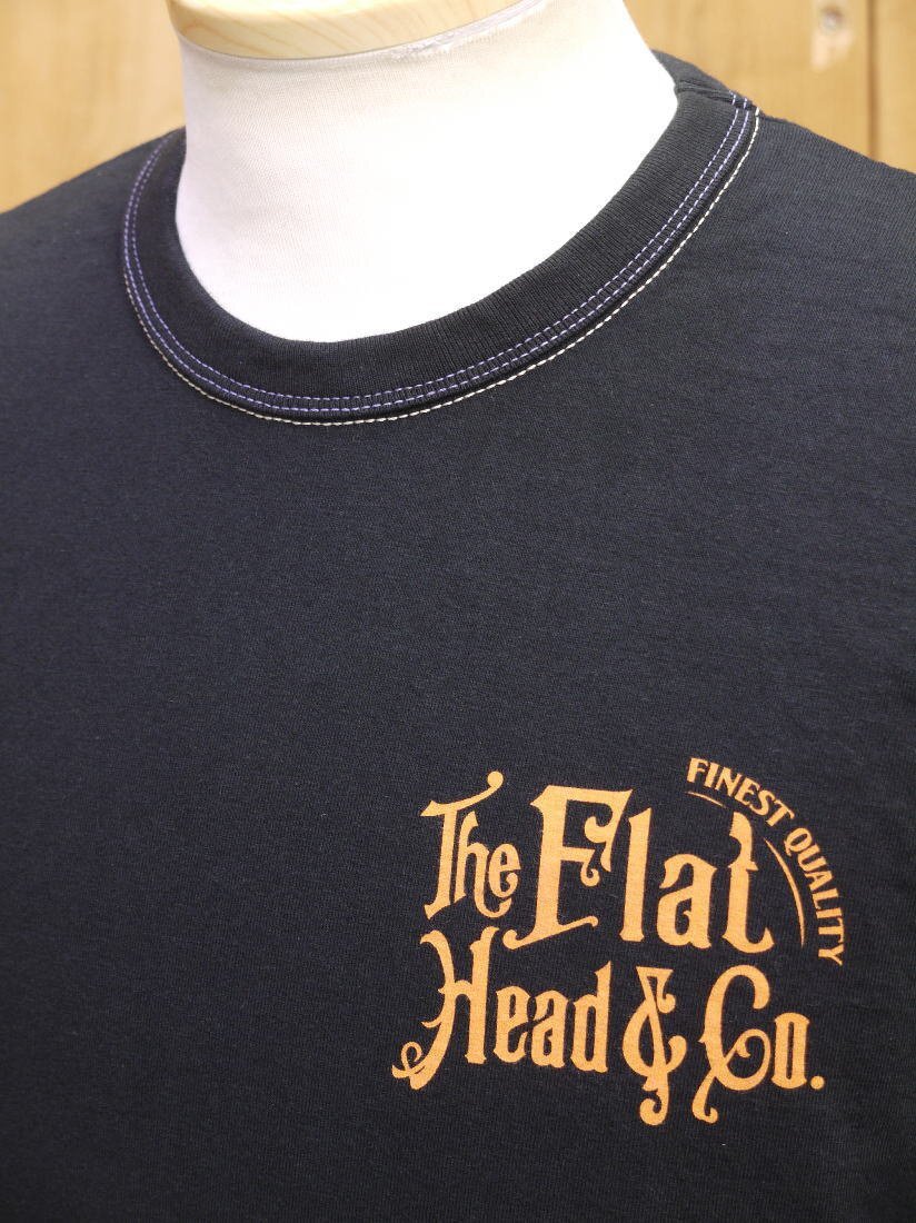 新品 フラットヘッド THE FLAT HEAD & CO 丸胴半袖Tシャツ 38 ブラック FN-THC-044_画像3