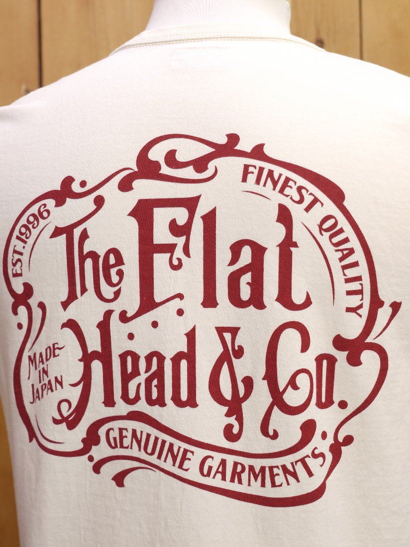 新品 フラットヘッド THE FLAT HEAD & CO 丸胴半袖Tシャツ 38 アイボリー FN-THC-044_画像4