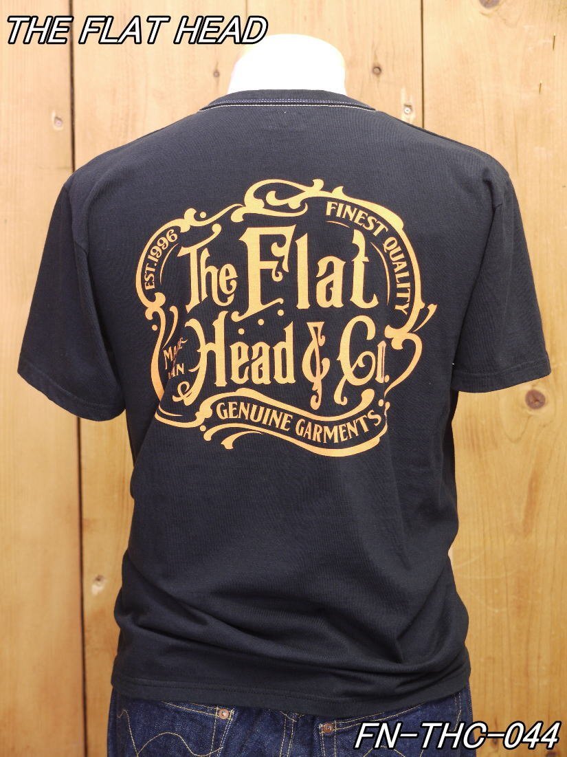 新品 フラットヘッド THE FLAT HEAD & CO 丸胴半袖Tシャツ 38 ブラック FN-THC-044_画像1