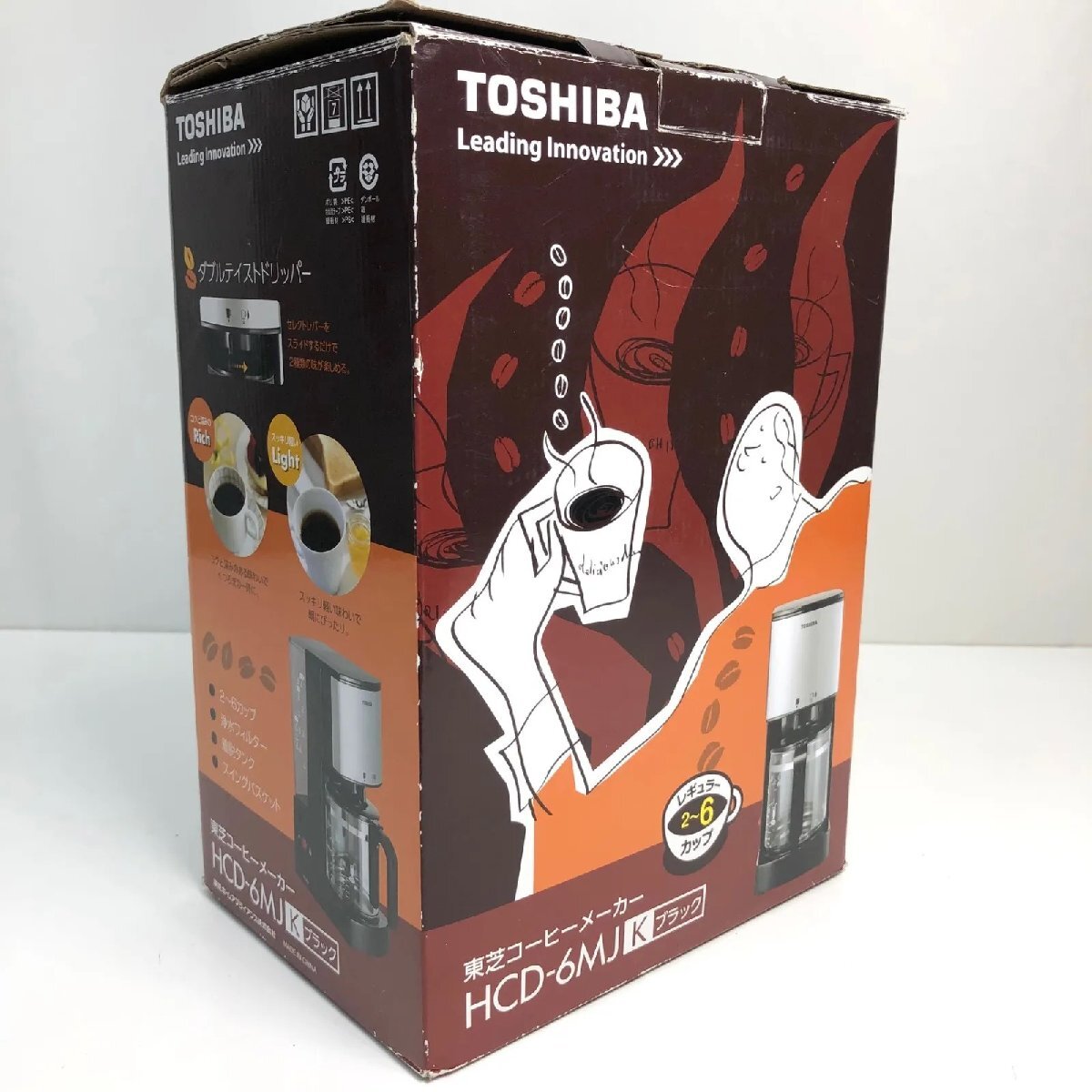 未使用品　TOSHIBA　東芝 コーヒーメーカー　HCD-6MJ　ブラック　2012年製_画像1