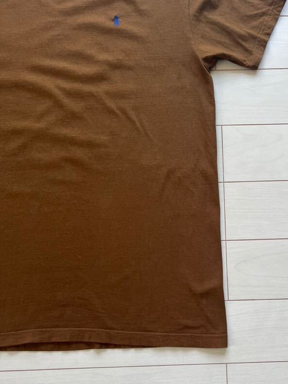 90s 旧タグ ラルフローレン tシャツ レアカラーブラウン コットン100 日本人Lサイズ ビンテージ グッドレギュラー ブルックスブラザーズ