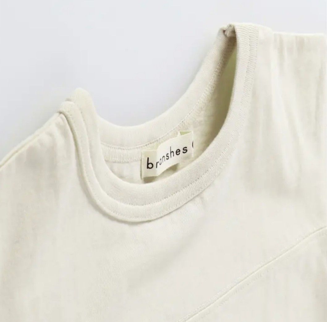 新品 branshes バックロゴ ナンバリング 半袖 Tシャツ 120cm ホワイト