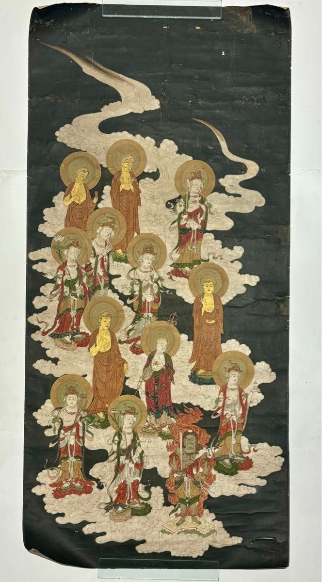 江戸時代筆 極彩色「十三仏」1枚|仏教美術 仏像 和本 古典籍 江戸時代筆 極彩色「十三仏」1枚|仏教美術 仏像 和本 古典籍